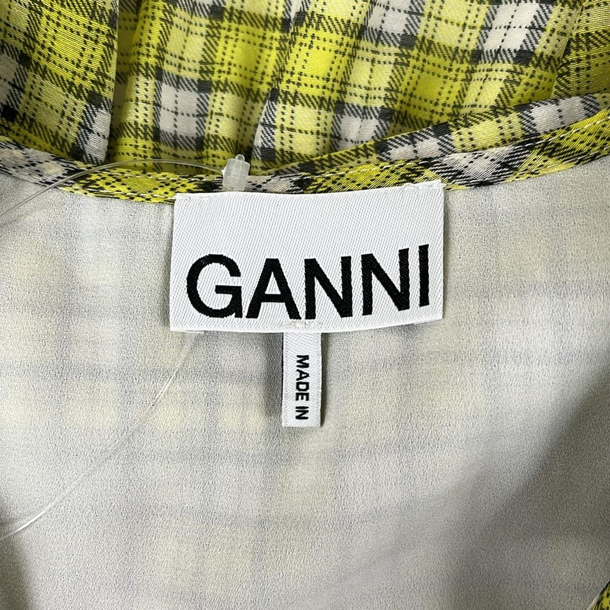 GANNI(ガニー) ワンピース サイズ32 XS レディース美品 - イエロー