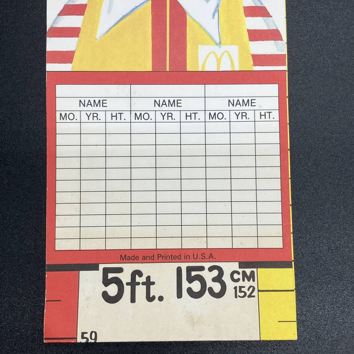 マクドナルド 1981 ロナルド 身長計 ポスター 看板 サイン McDonald's