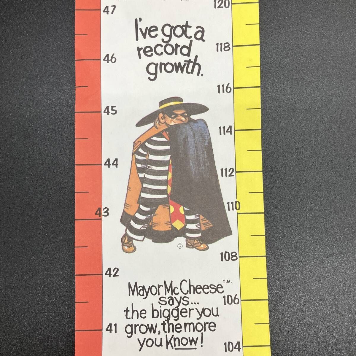 マクドナルド 1981 ロナルド 身長計 ポスター 看板 サイン McDonald's