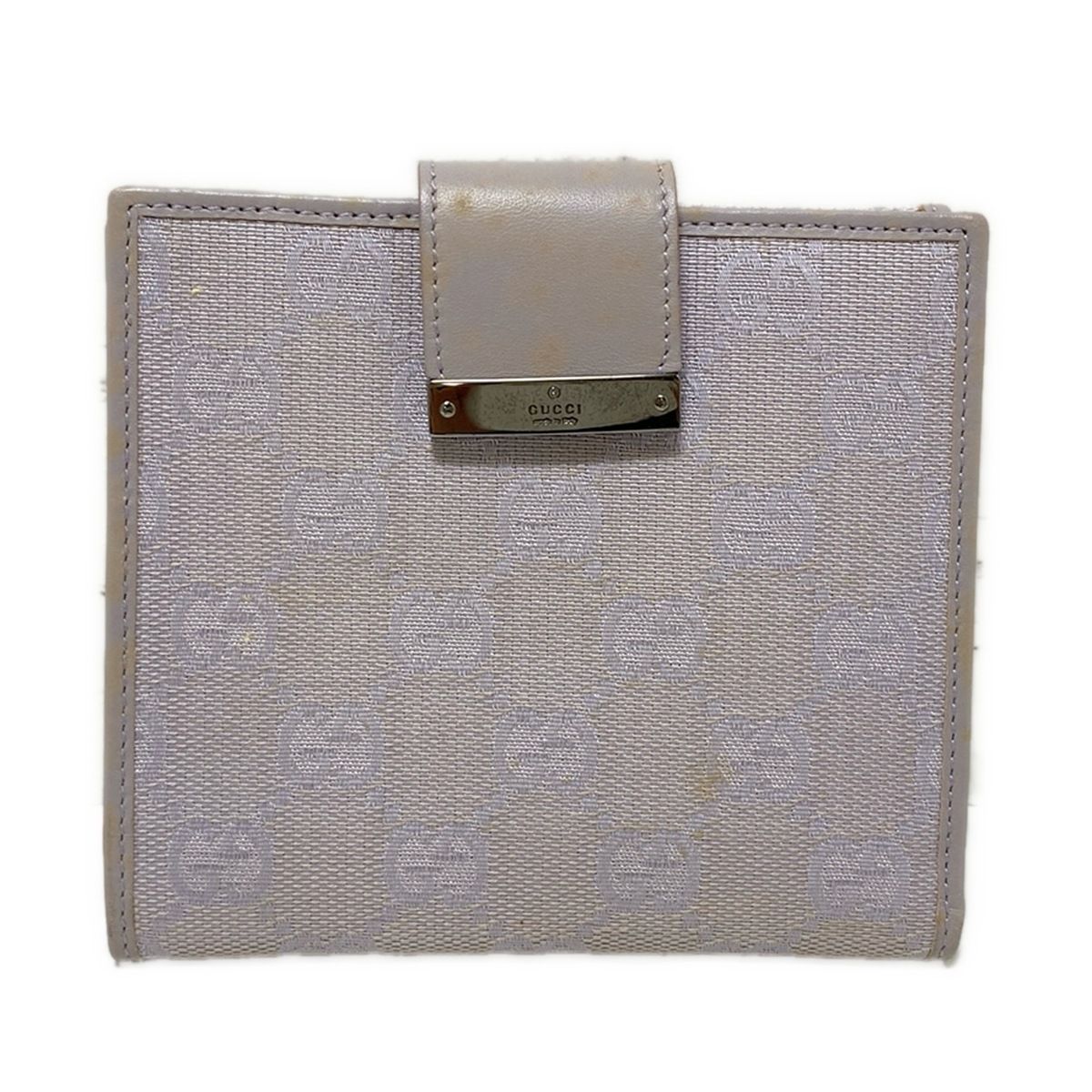 GUCCI(グッチ) Wホック財布 GG柄 74209 パープル レザー - メルカリ