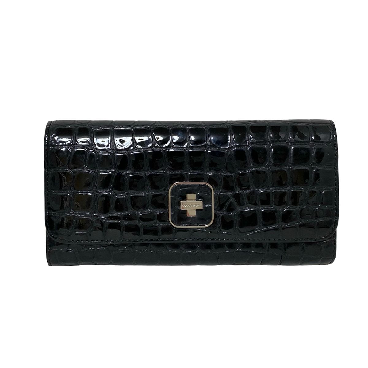 COCCO FIORE(コッコフィオーレ) 長財布 黒 型押し加工 レザー - メルカリ