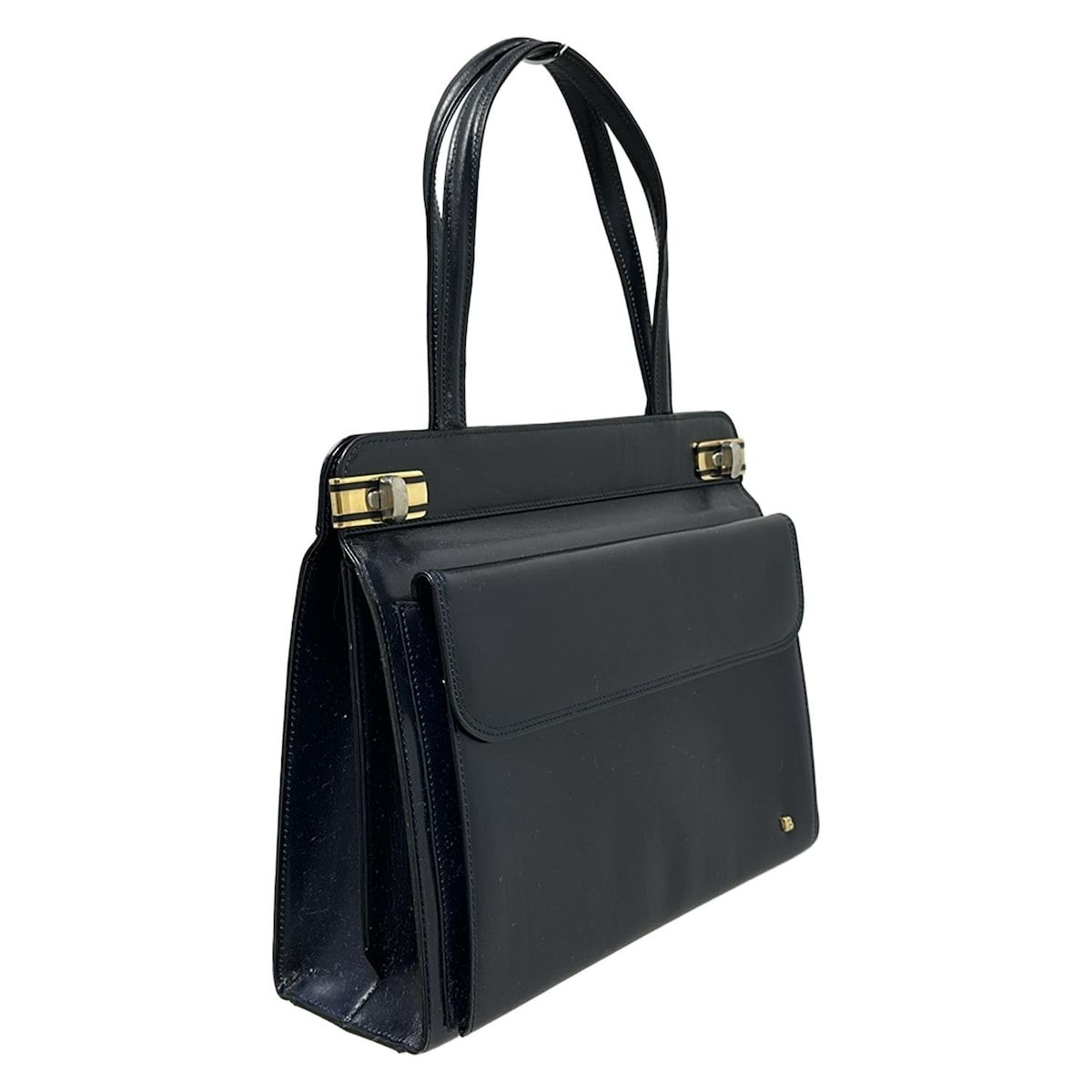 BALLY(バリー) トートバッグ - ダークネイビー レザー - メルカリ