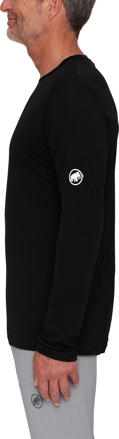  マムート MAMMUT アウトドア ツリーウール ファーストレイヤー ロングスリーブ アジアンフィット メンズ 男性 長袖Tシャツ 抗菌防臭 レギュラーフィット 体温調節 1016 01720 0001 BLACK Tシャツ アンダーシャツ トップス