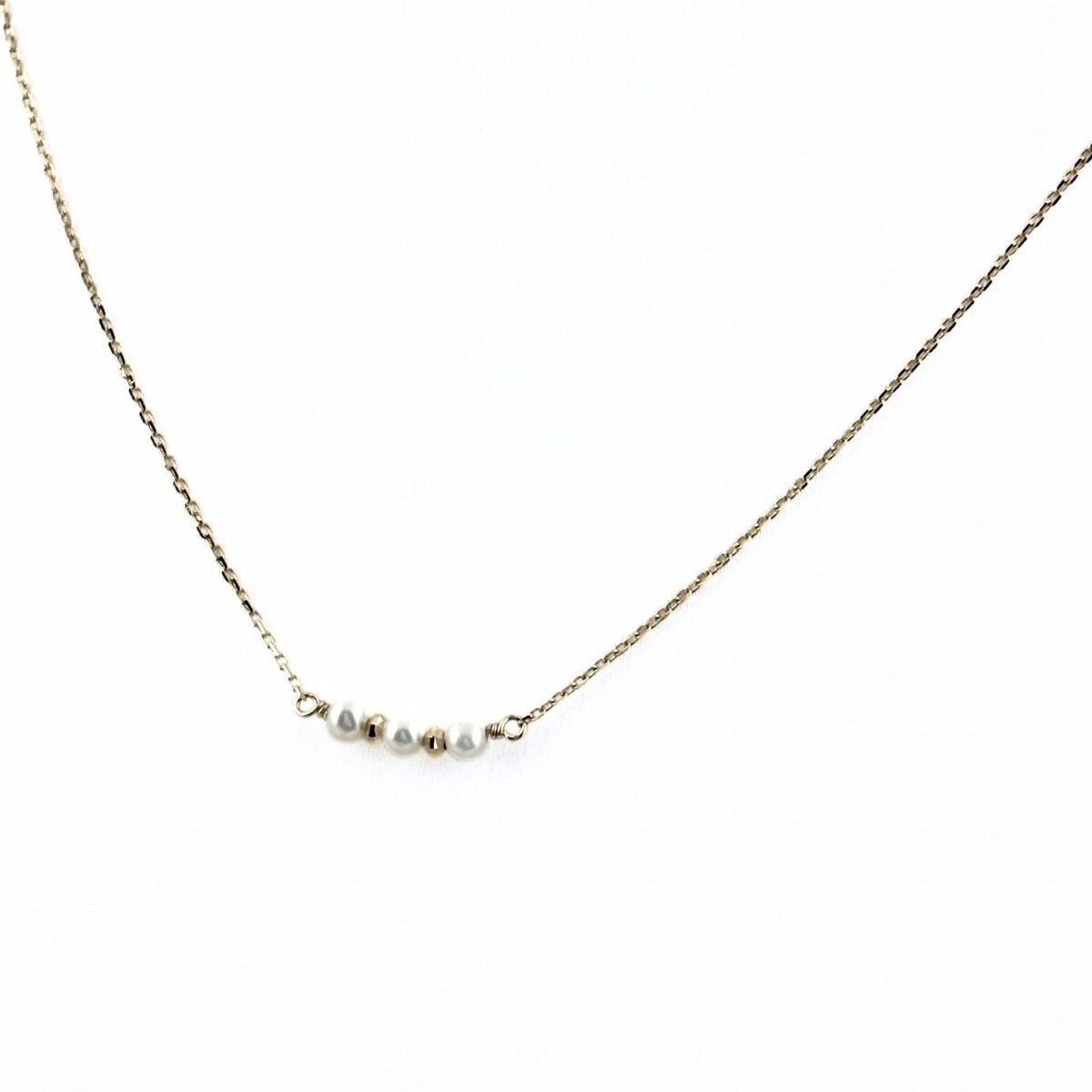 エテ ete パール デザインネックレス YG イエローゴールド ペンダント 