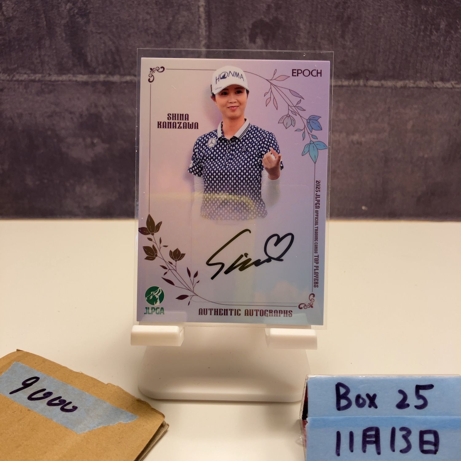 2025 EPOCH 金澤志奈 Shina Kanazawa 18/73 直筆サインカード JLPGA