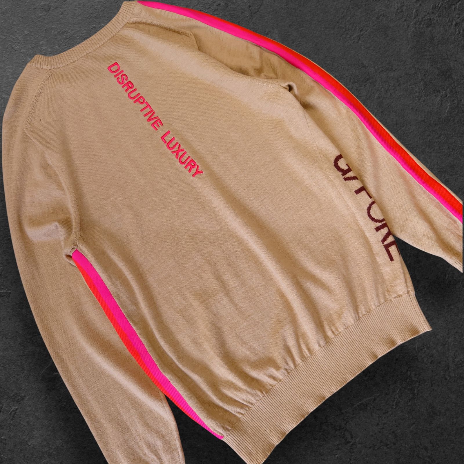 G/FORE ベージュ セーター 新品•未使用 タグ付き 極美品 G/FORE GOLF カシミヤ混 ゴルフニット アシンメトリー ベージュ