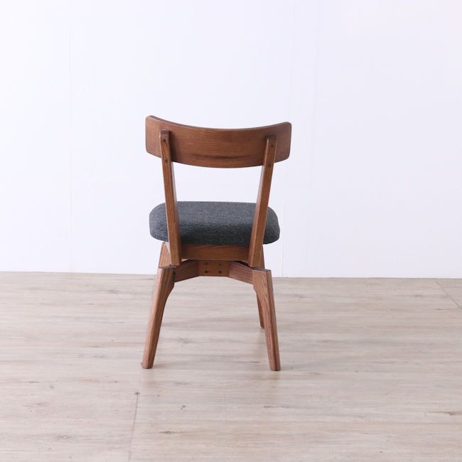 北欧風レッドオーク無垢材ダイニングチェア 回転椅子 木製チェア（1023