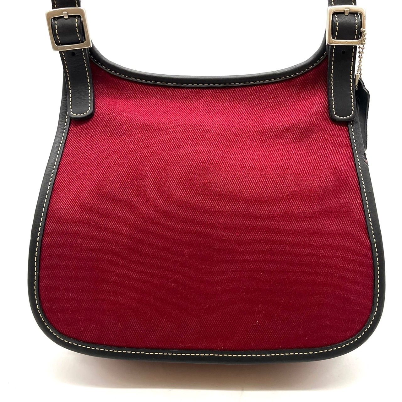 良品】 coach y2k canvas shoulder bag pochette read ladies unisex