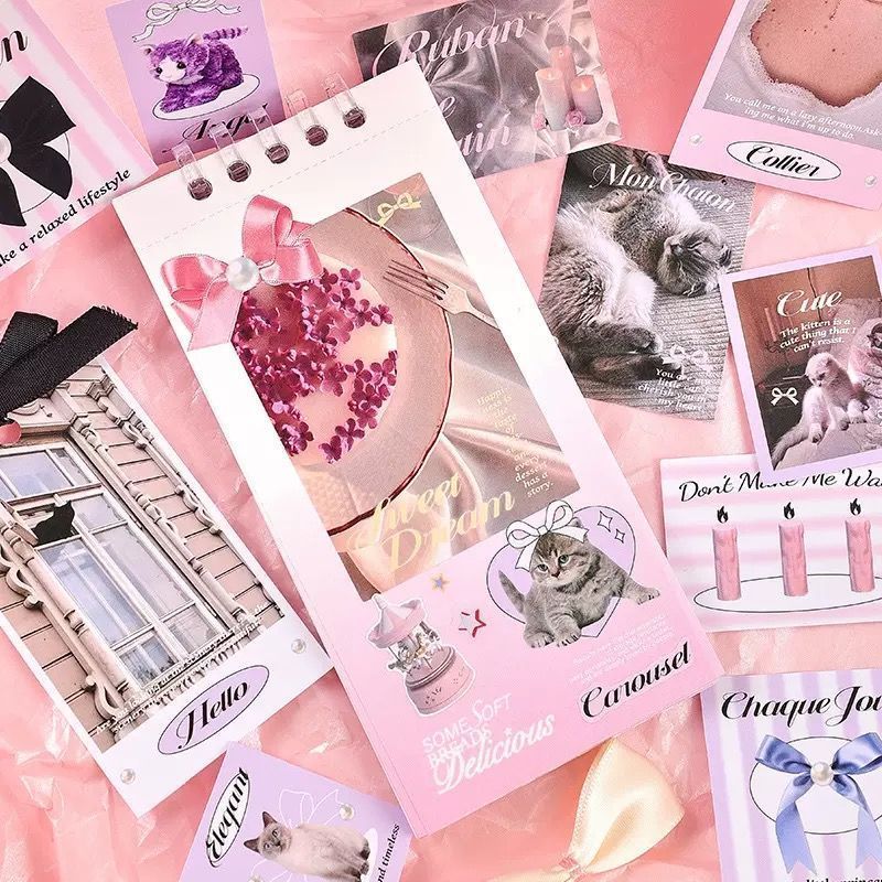 412】コラージュ素材 フレークシール ステッカー 実写 写真 かわいい