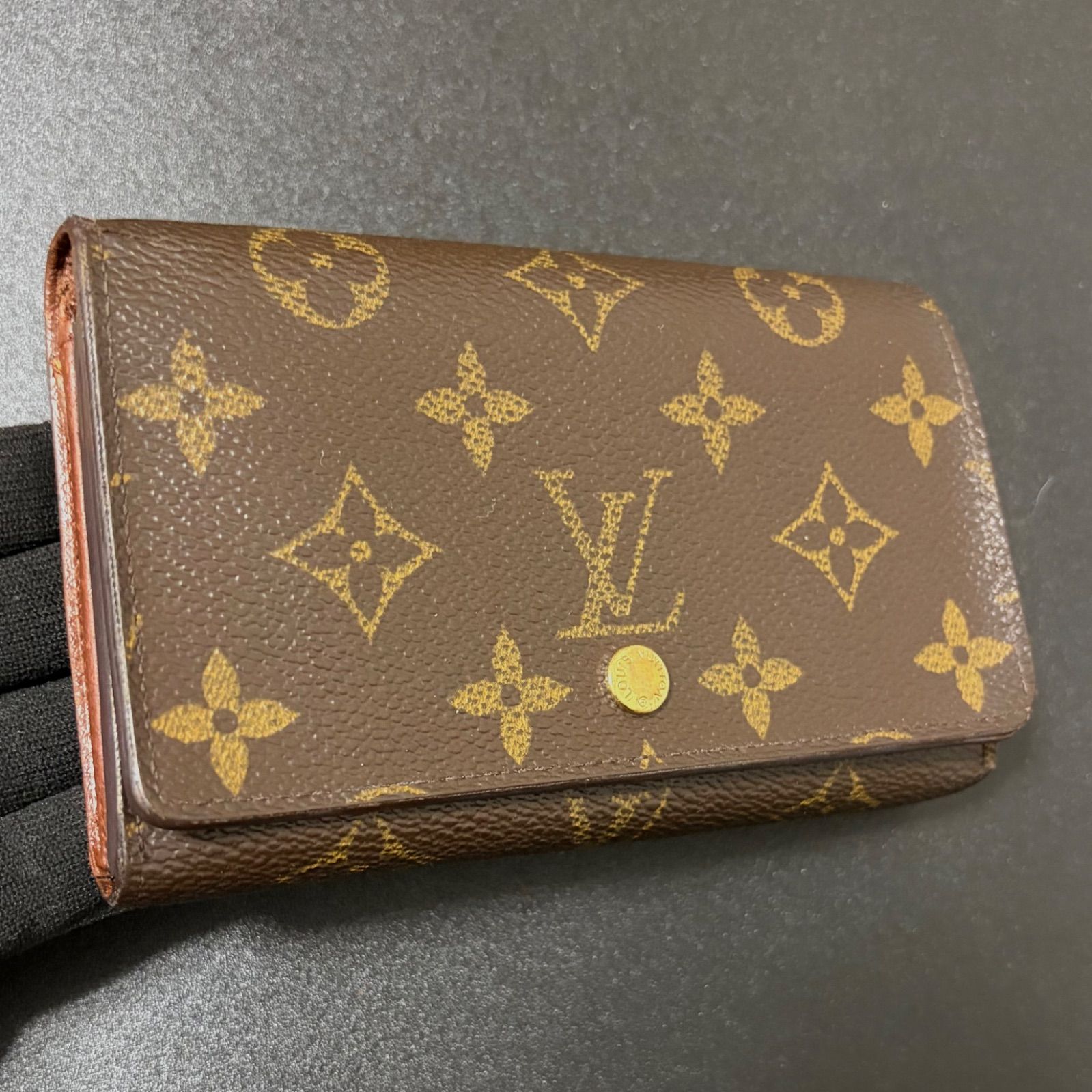 美品　ルイヴィトン ポルトモネ トレゾール モノグラム　二つ折り　財布 極 美品 LOUIS VUITTON ルイヴィトン ポルトモネ ビエ トレゾール