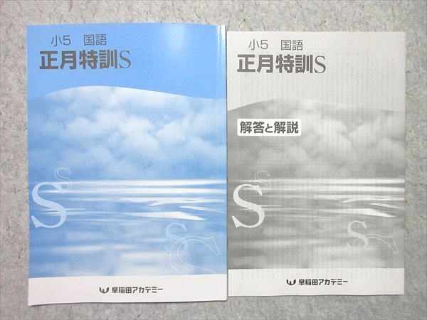 早稲田アカデミー 小5 国語 正月特訓S 2023 005s2B - メルカリ