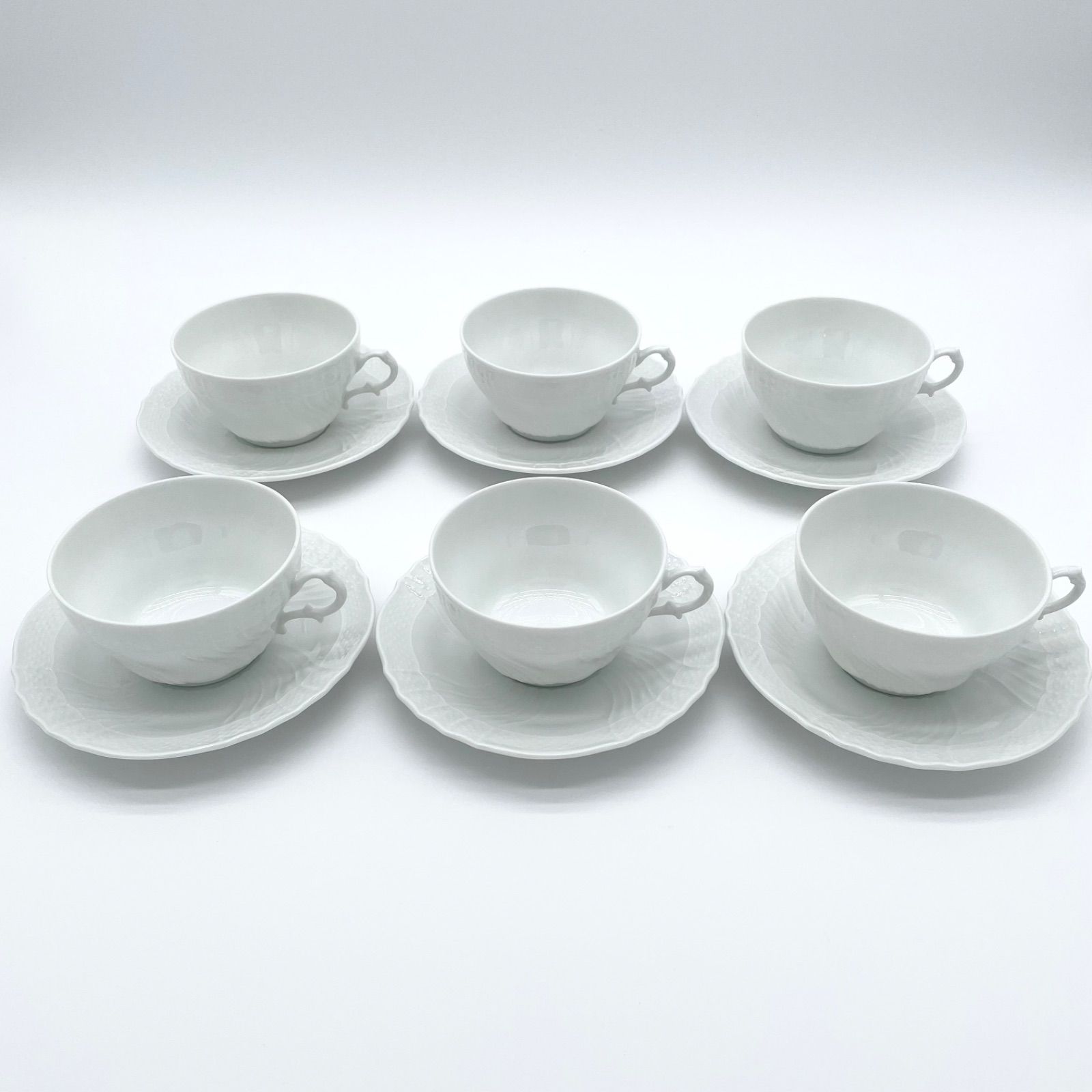 リチャードジノリ ベッキオホワイト ティーカップ＆ソーサー 6客セット