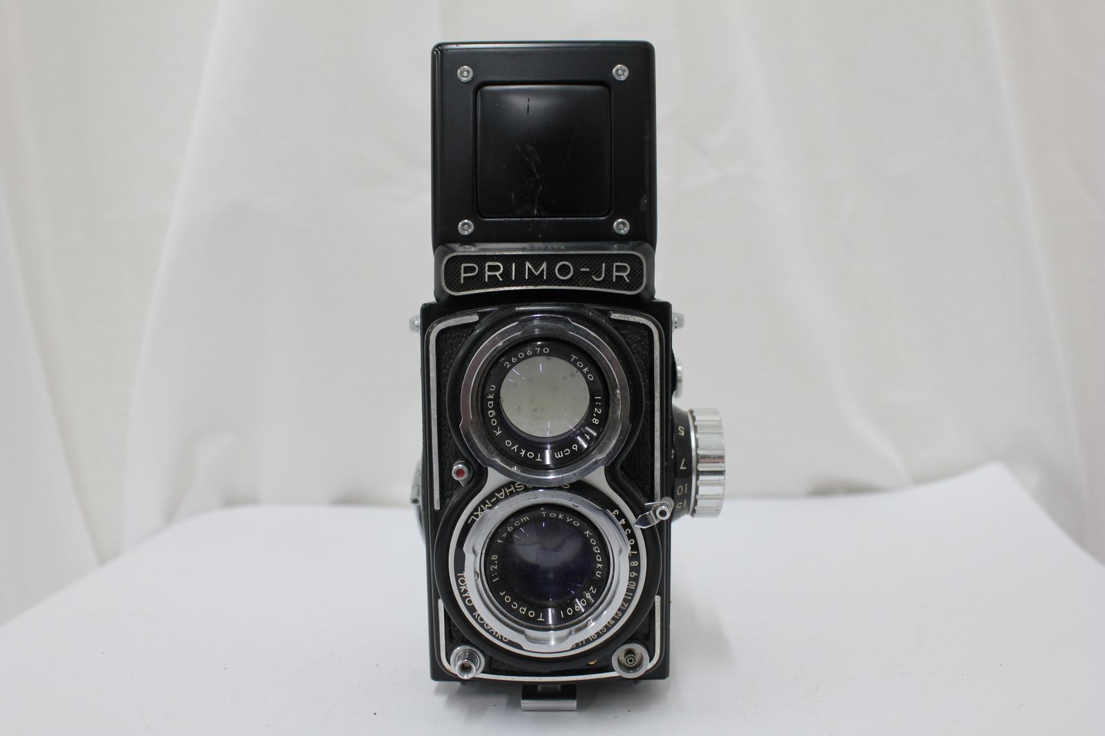 訳あり！PRIMO-JR 6cm F2.8 Tokyo Kogaku 二眼レフ！ 訳あり品】 東京光学 PRIMO-JR Topcor 6cm F2.8 二眼カメラ e5857