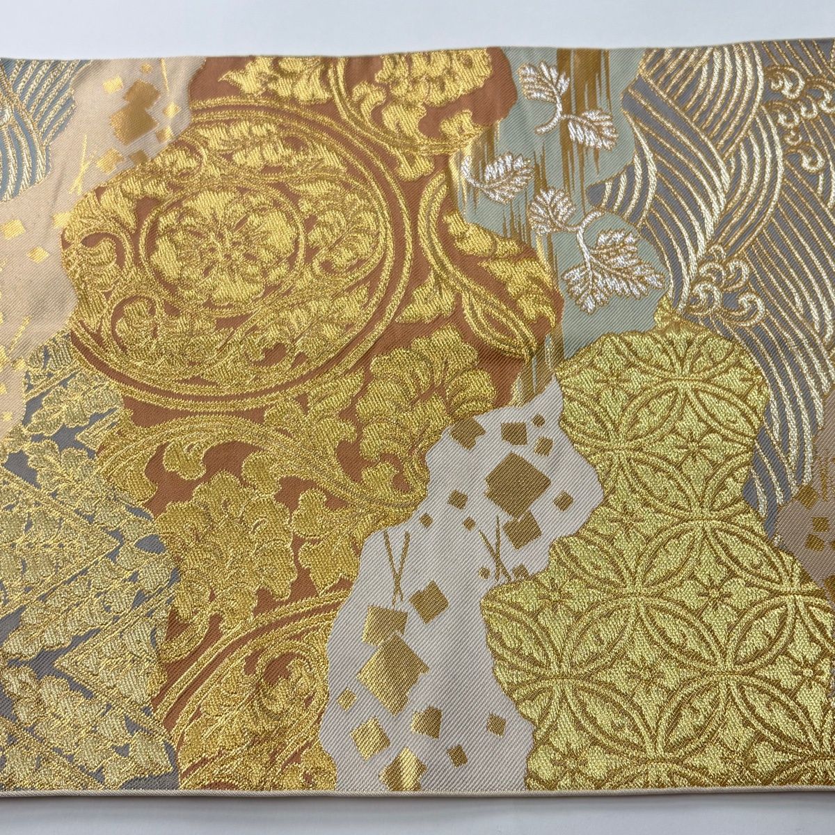 508my41◇川島織物 花菱繋ぎ 宝相華 花唐草 金糸 六通 本袋帯◇美品 508my41◇川島織物 花菱繋ぎ 宝相華 花唐草 金糸 六通 本袋帯