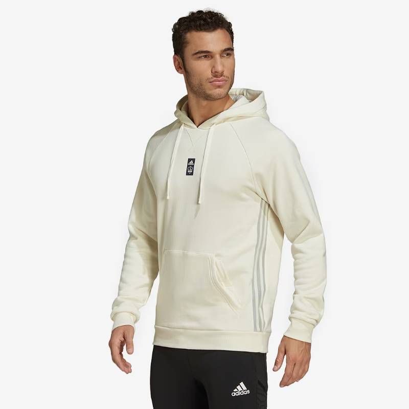 【送料無料・匿名配送】adidas アディダス LAギャラクシー トラベル フーディー ホワイト 白 グレー 並行輸入 新品 正規品 2022モデル