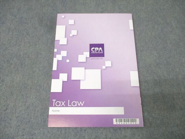 CPA 租税法教材一式 テキスト/個別計算 2024 未使用 2024年 CPA 租税法セット - メルカリ