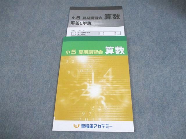 早稲田アカデミー 小5 算数 夏期講習会 状態良い 2021 008m2B - メルカリ