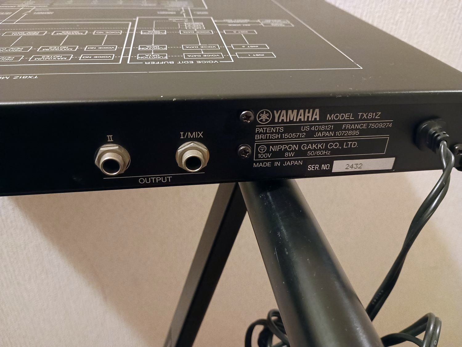 完動品】YAMAHA TX81Z｜FMトーンジェネレーター｜名機 LatelyBass搭載
