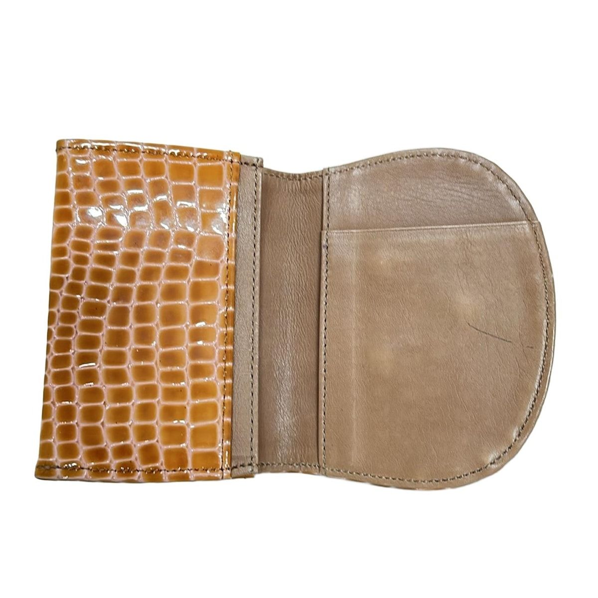 ATAO(アタオ) 名刺入れ - ブラウン 型押し加工 レザー - メルカリ