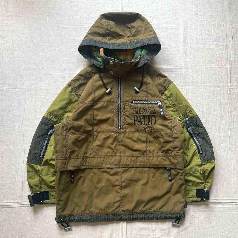 90s vintage ヴィンテージ古着 ギミックアノラック 配色切り替え プル