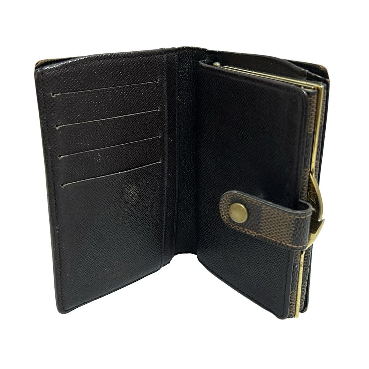 【美品】ルイヴィトン ポルトモネ ビエ ヴィエノワ ダミエエベヌ N61664 ルイヴィトン ポルトモネ ビエ ヴィエノワ ダミエ 二つ折り財布 N61664