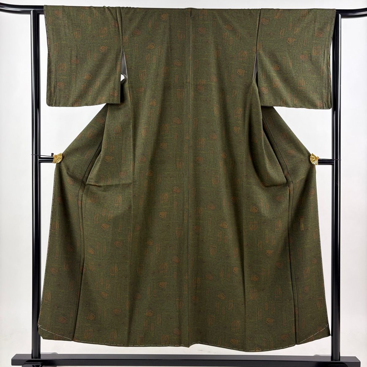 美品】 江戸小紋 身丈151cm 裄丈64cm M 袷 人間国宝 中村勇二郎 落款 