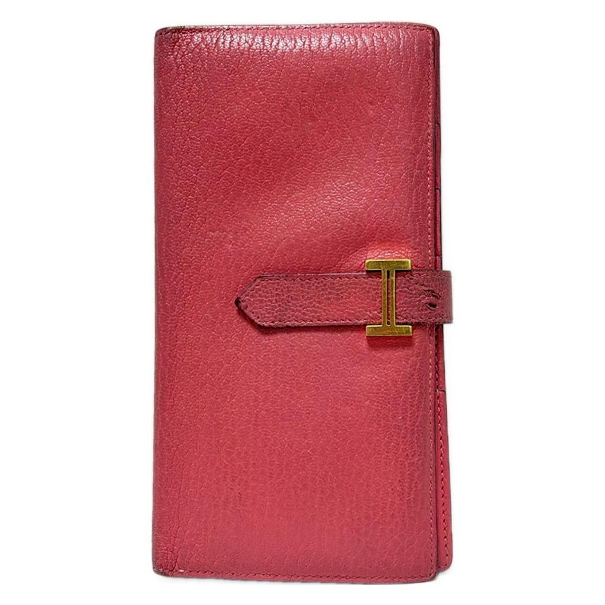 ベアンスフレ HERMES エルメス 長財布 ローズショッキング ベアン 