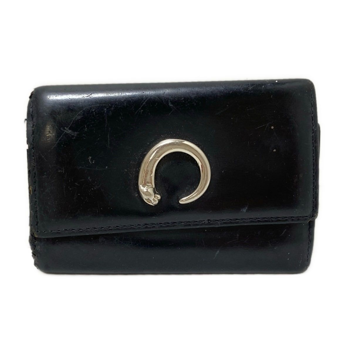 Cartier(カルティエ) キーケース パンテール 黒 6連フック レザー