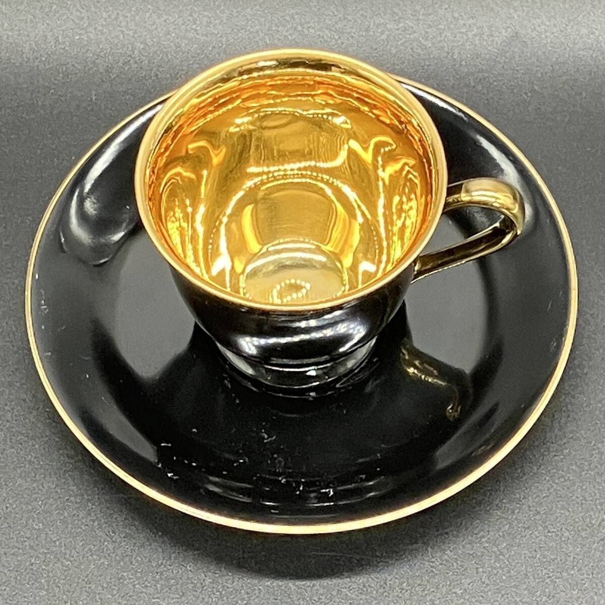 オールドノリタケ ゴールド ハーレクインキャビネットカップ&ソーサー