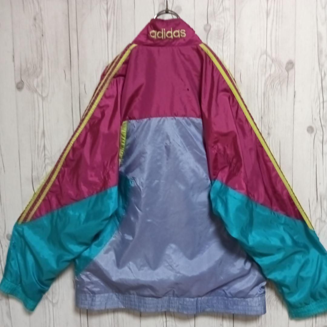 adidas アディダス ナイロンジャケット マルチカラー メンズM 古着 万