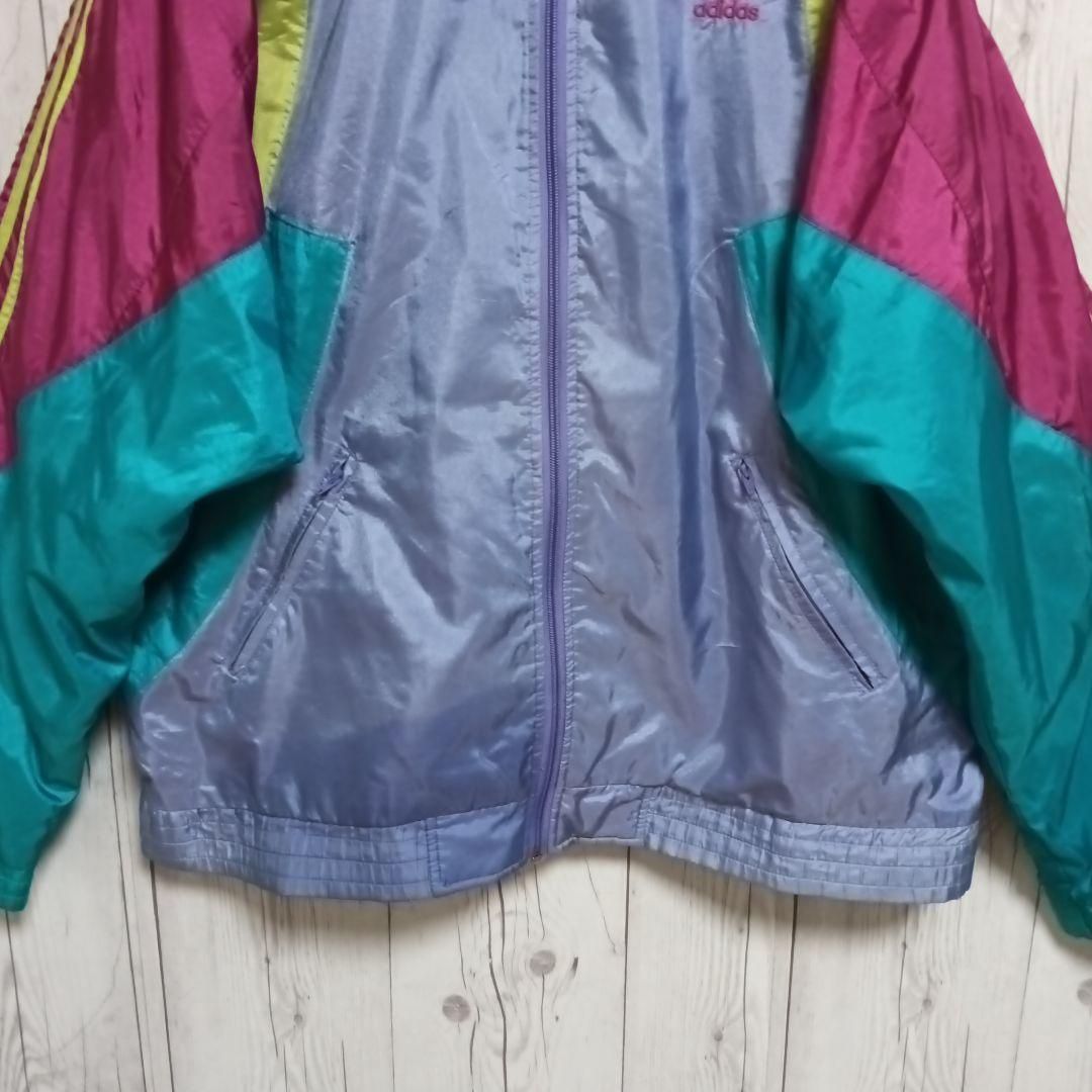 adidas アディダス ナイロンジャケット マルチカラー メンズM 古着 万