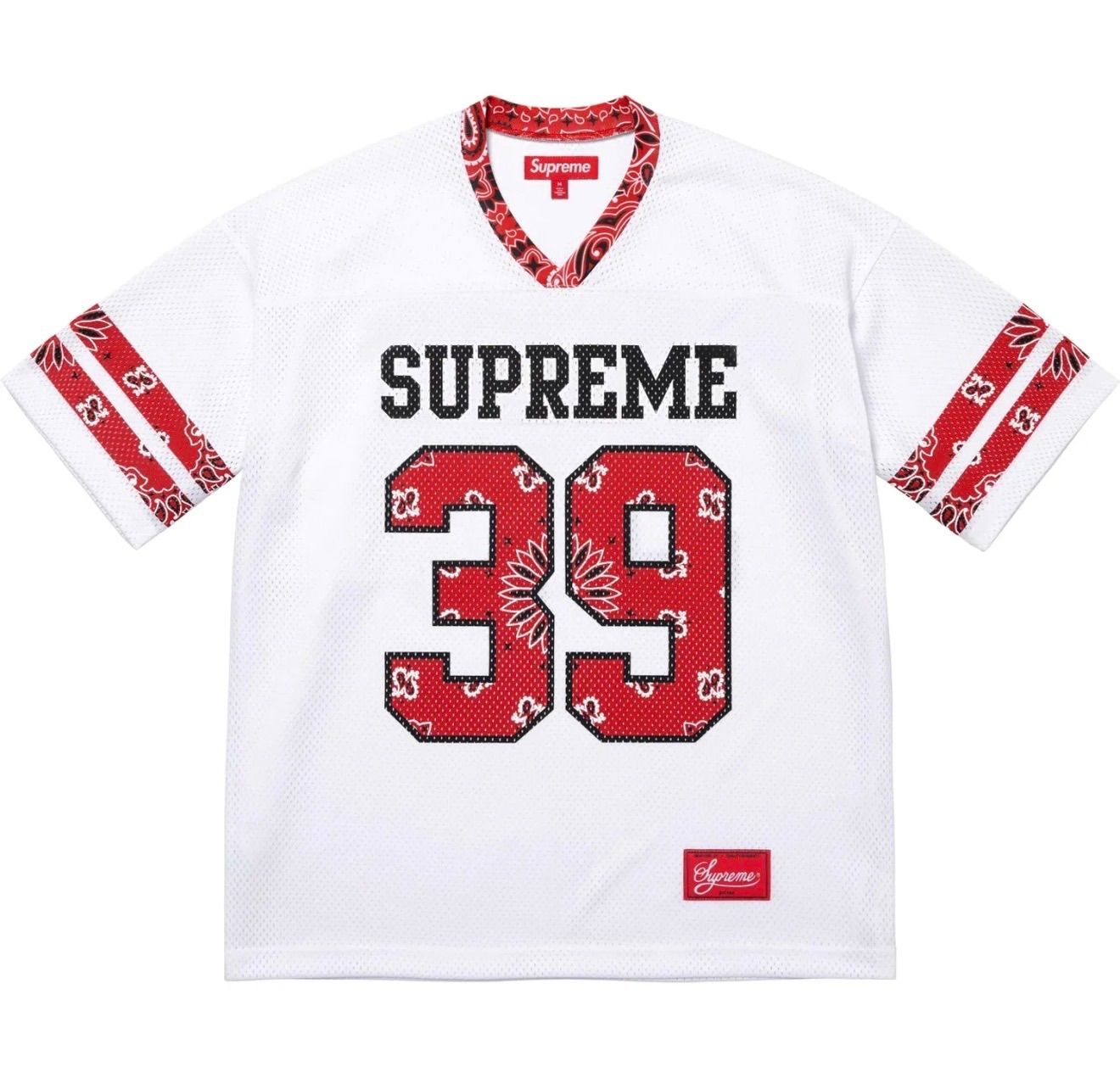 ☆ Supreme ☆ Bandana Football Jersey White - 25SS メッシュTee