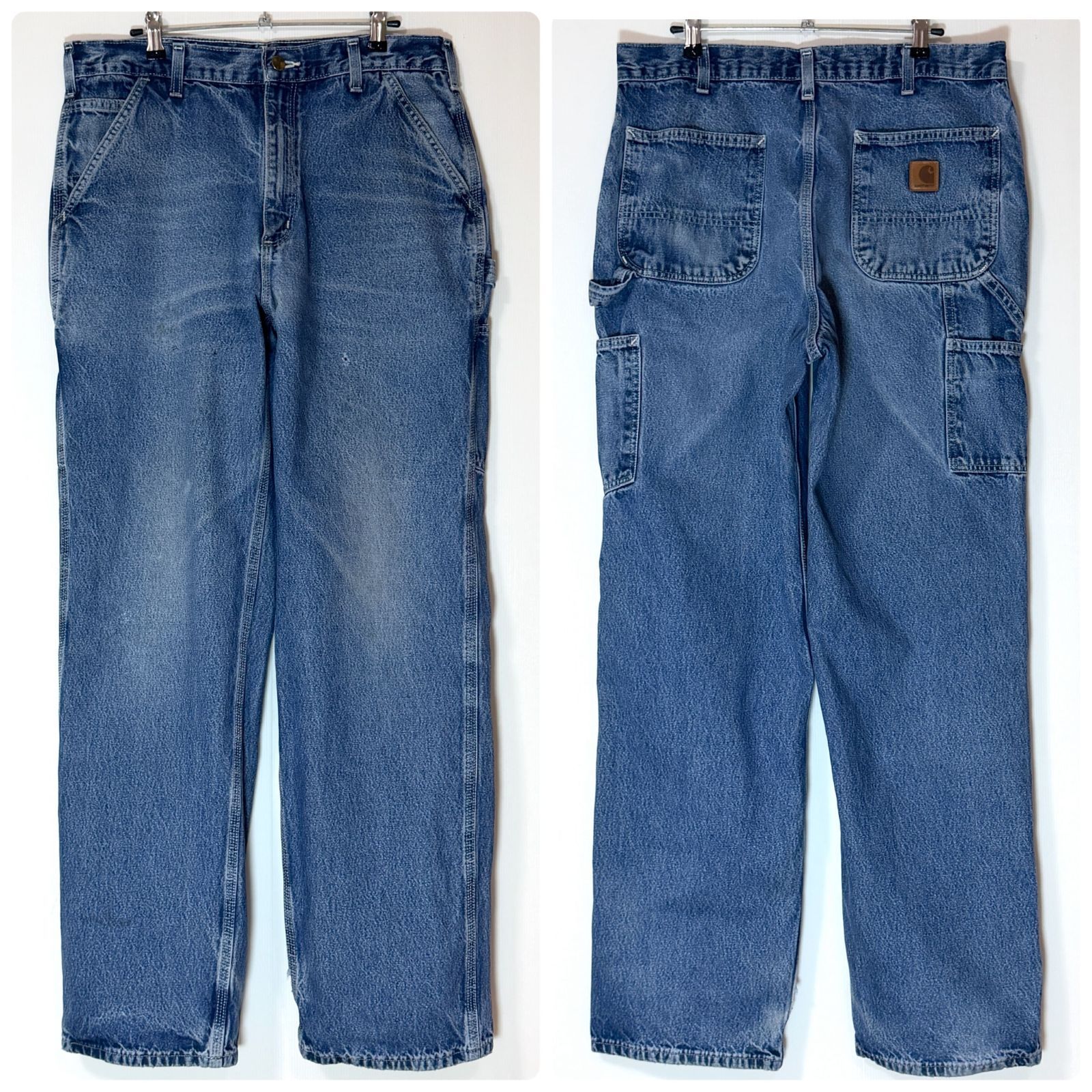 美色 Carhartt カーハート シングルニー デニムペインターパンツ 実寸