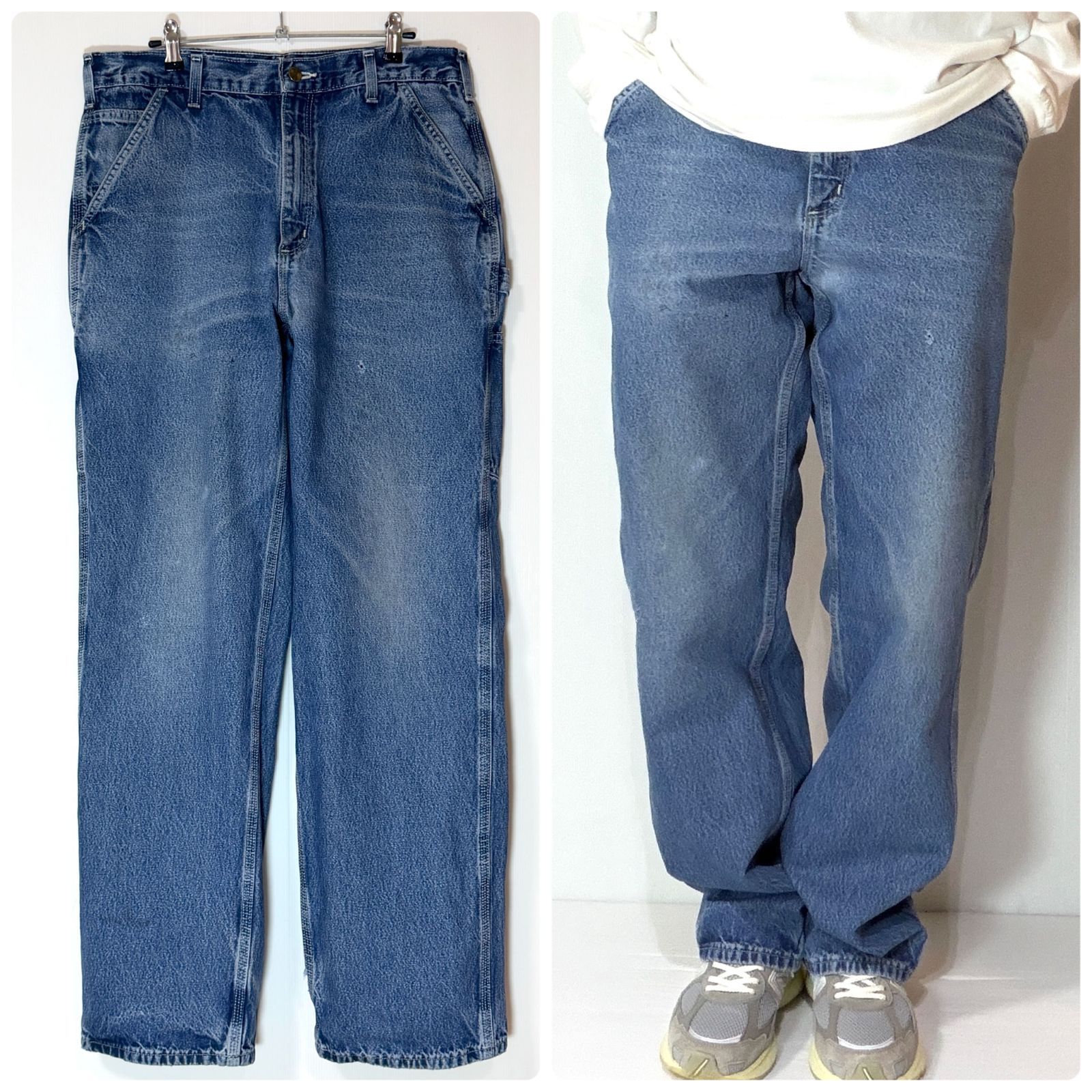 美色 Carhartt カーハート シングルニー デニムペインターパンツ 実寸 