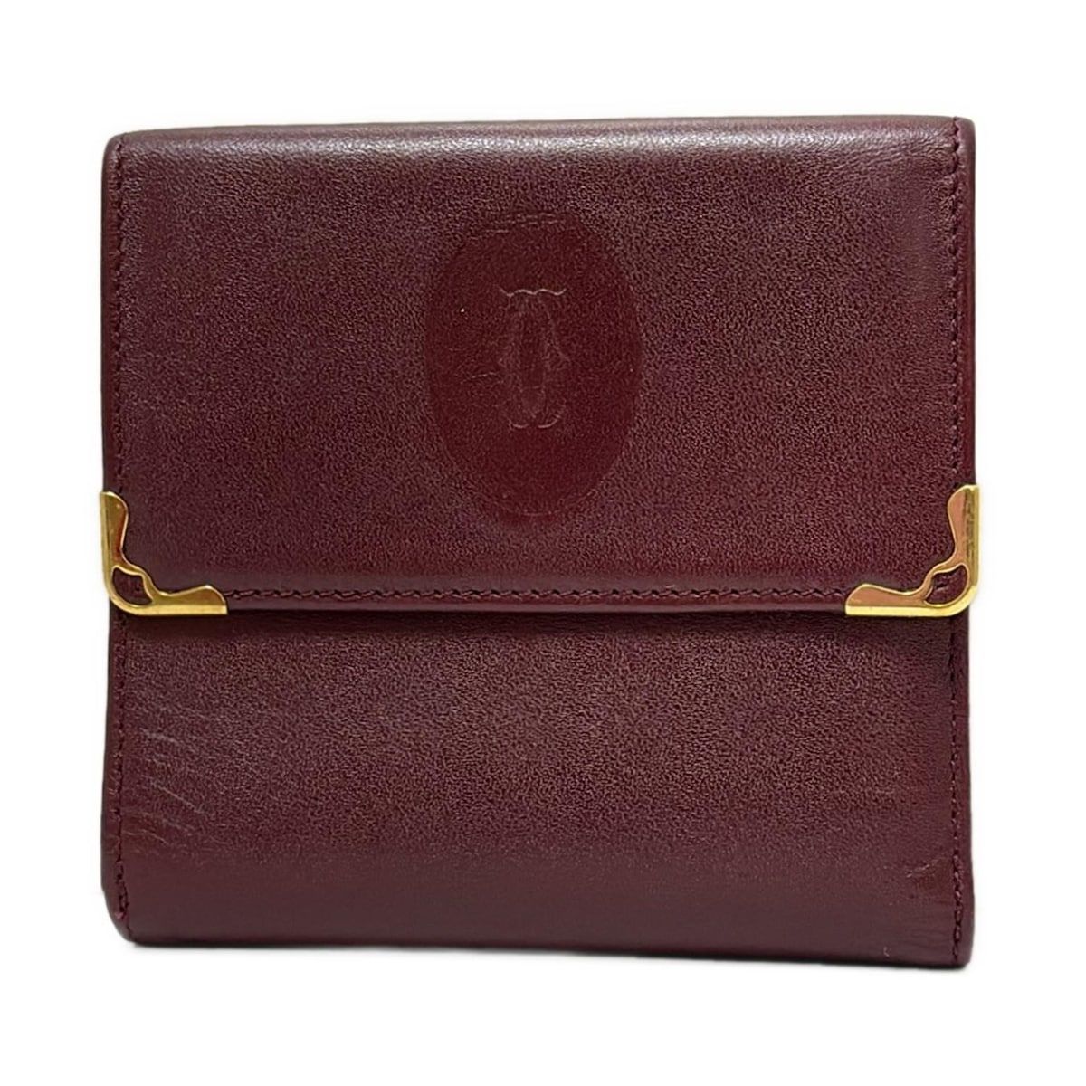 Cartier(カルティエ) 3つ折り財布 マストライン ボルドー レザー