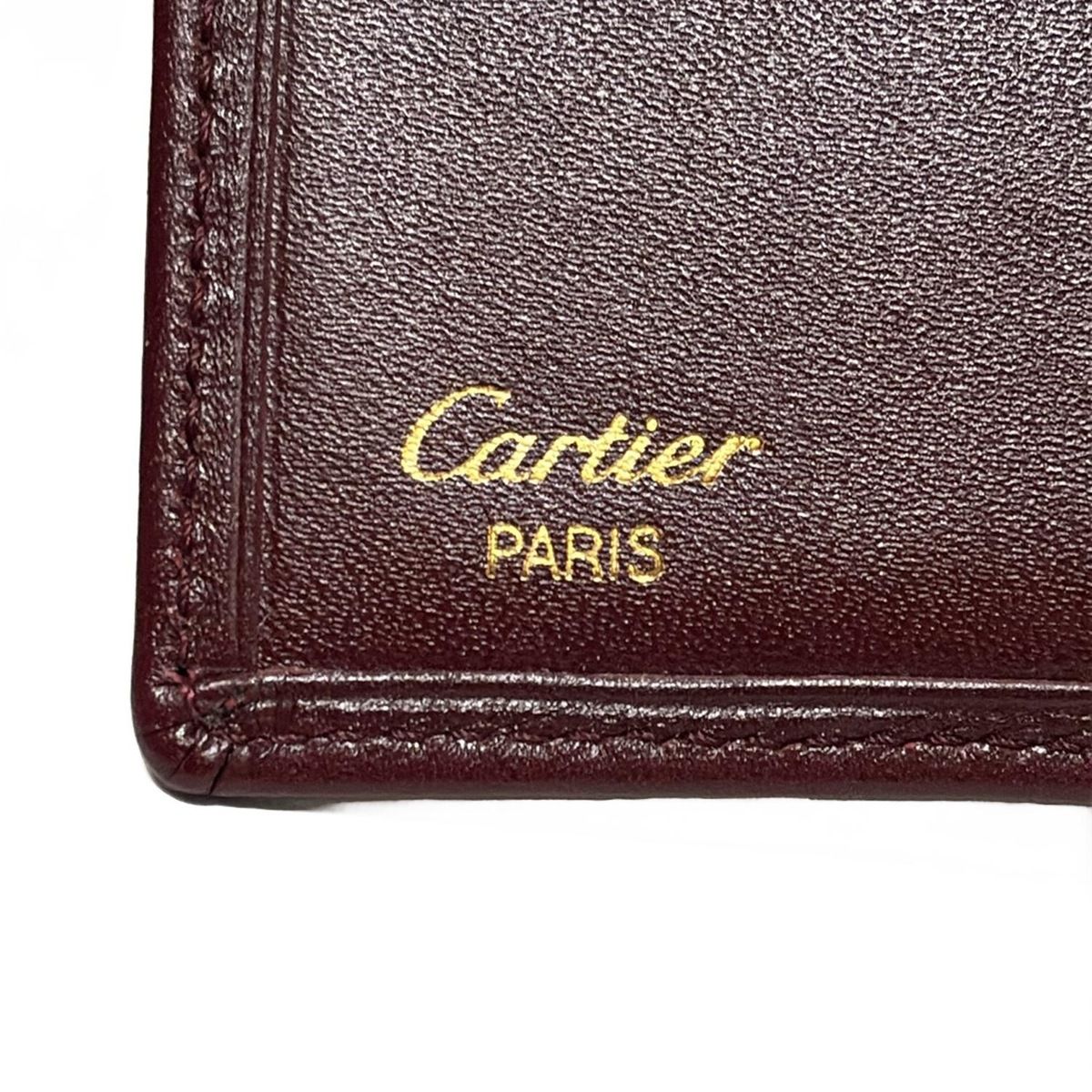 Cartier(カルティエ) 3つ折り財布 マストライン ボルドー レザー