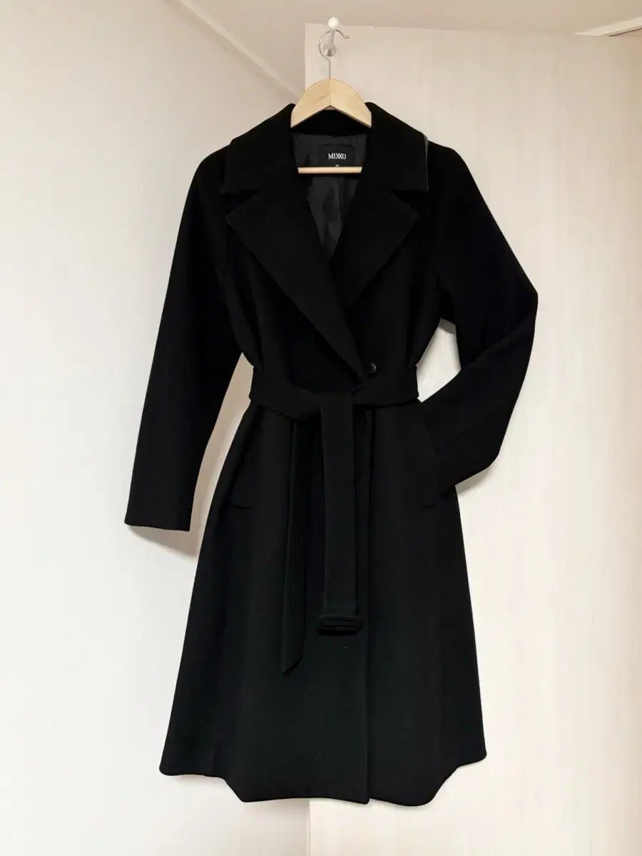 新品 MIXXO ミッソ ベルト ロング コート ブラック - メルカリ