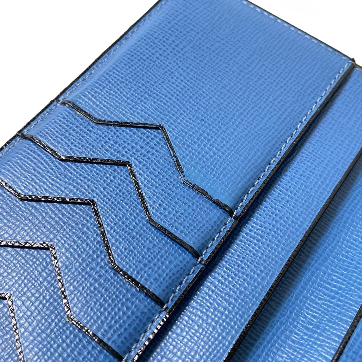 Valextra ヴァレクストラ ブルー 青色 レザー名刺入れ Valextra