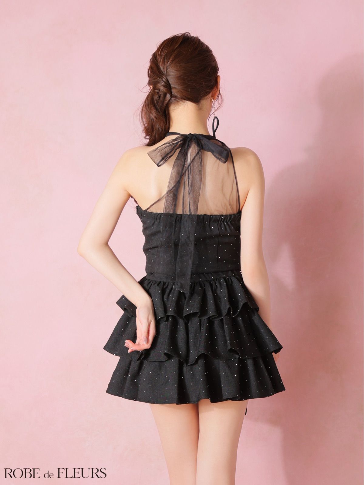 ブラック [FM4152-B-2601] 【ROBE de FLEURS/ローブドフルール