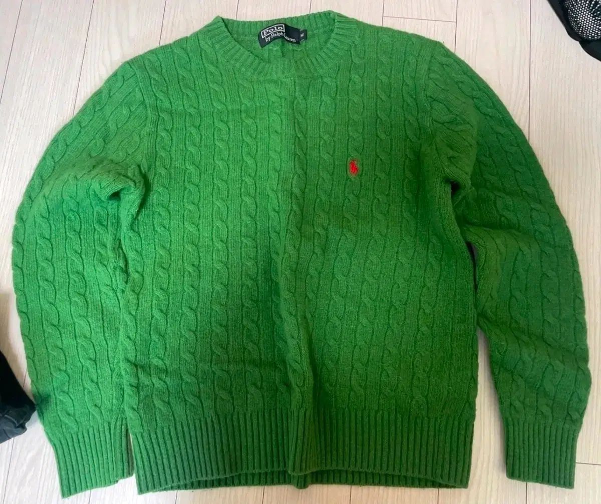 ポロラルフローレン ケーブルニット グリーン - メルカリ
