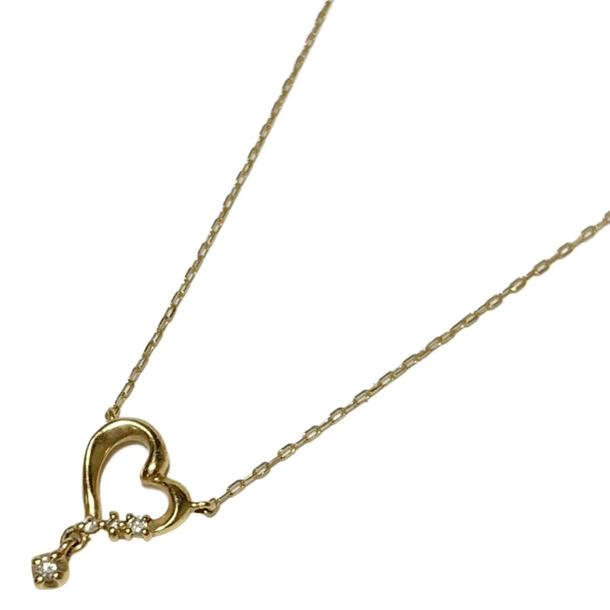 canal4℃(カナルヨンドシー) ネックレス - K10YG×ダイヤモンド 4Pダイヤ