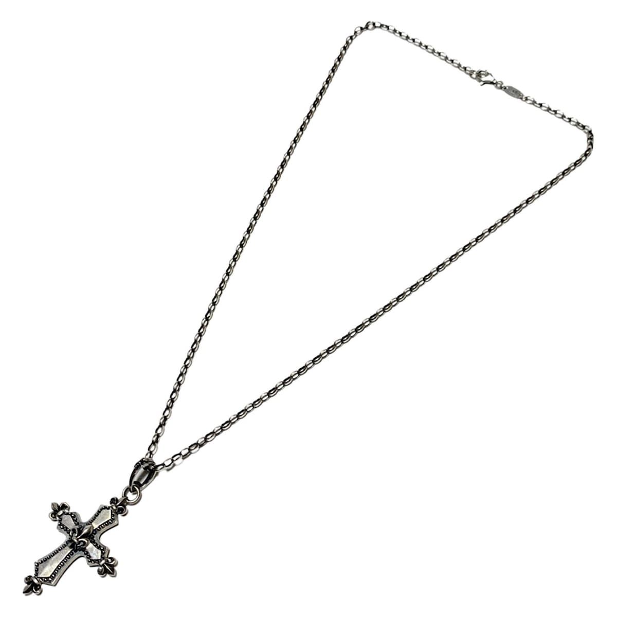 パトリックコックス　ネックレス　十字架　シルバー925　ユニセックス PATRICK COX(パトリックコックス) ネックレス - シルバー×黒 クロス