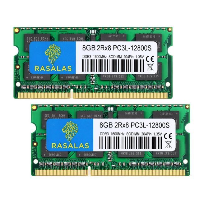 送料無料】16GB PC3L-12800 ノートPC用メモリ RAM DDR3L 1600MHz 8GB×2
