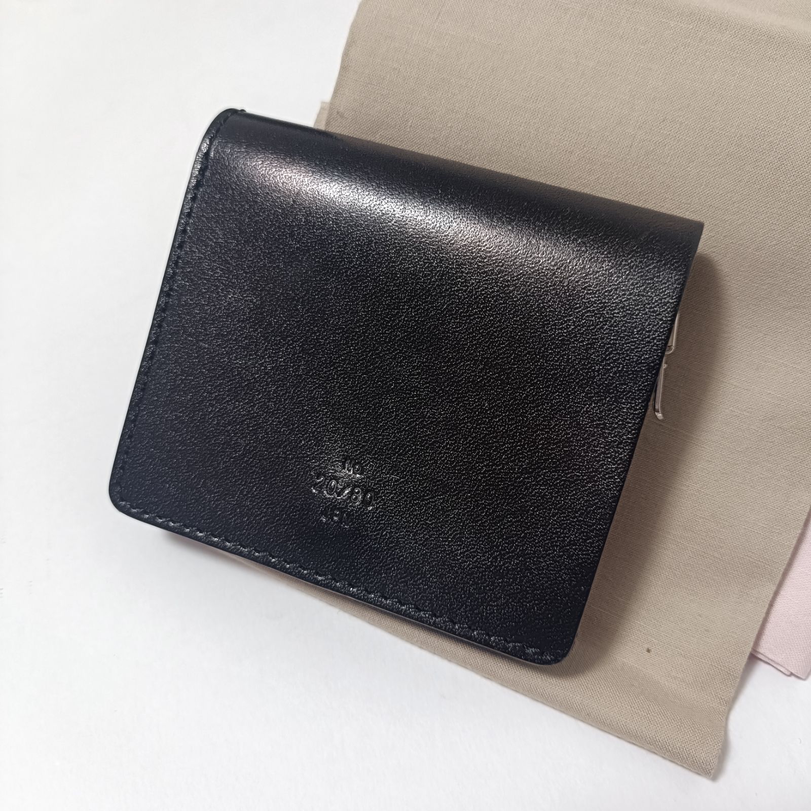 未使用美品 20/80トゥエンティーエイティー 本革レザー 二つ折り財布 