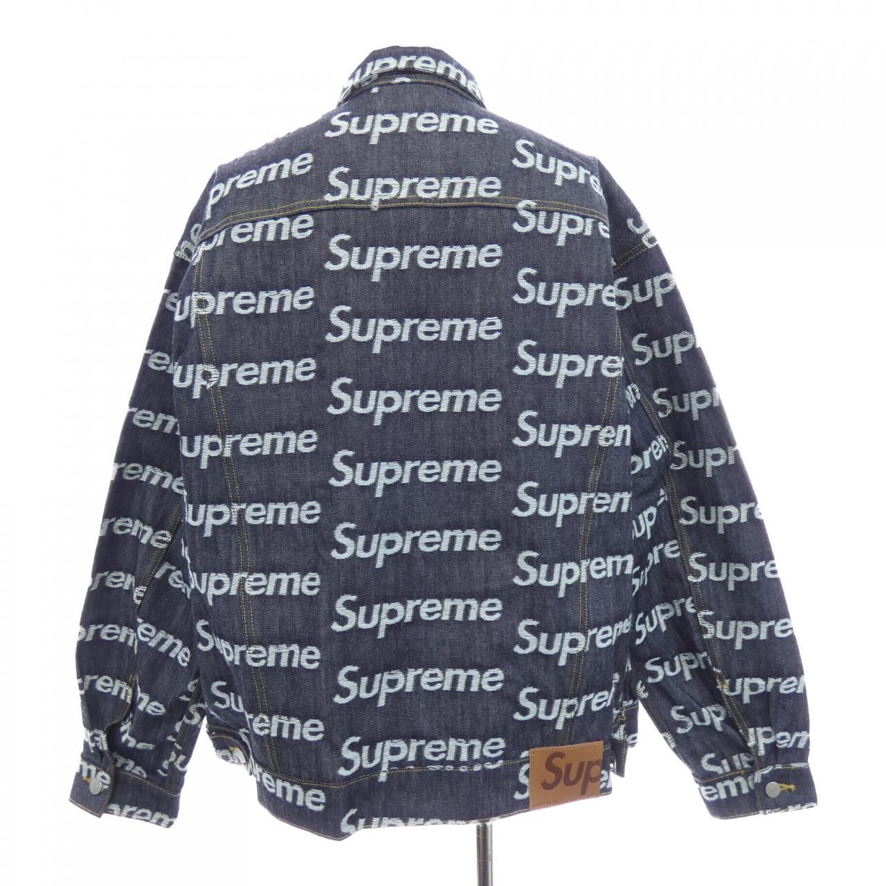シュプリーム SUPREME Jacquard Logos Denim デニムジャケット - メルカリ