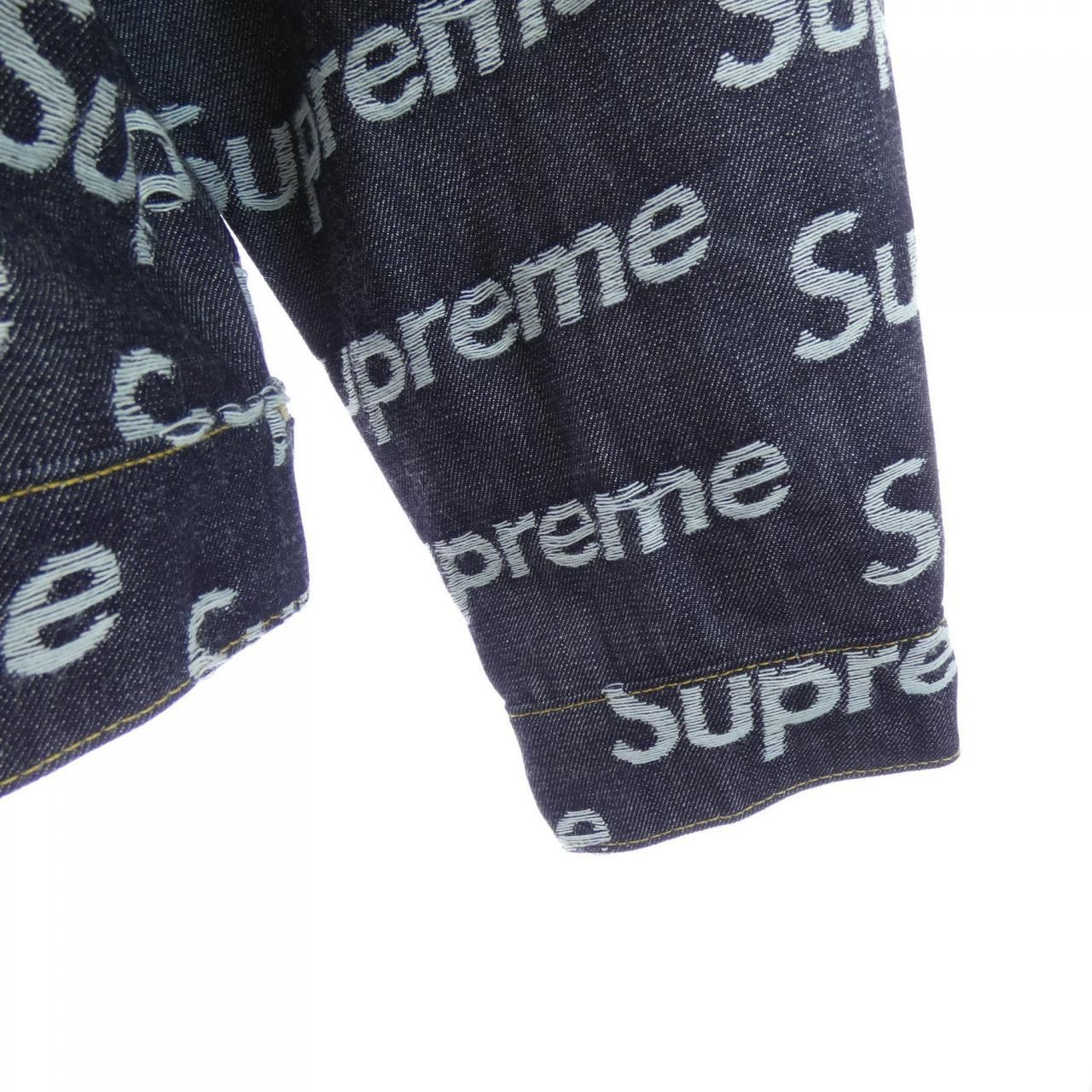 シュプリーム SUPREME Jacquard Logos Denim デニムジャケット - メルカリ