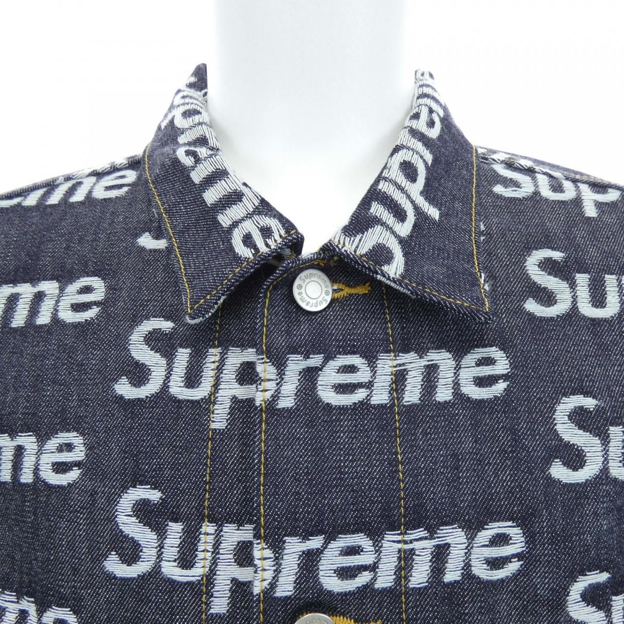 シュプリーム SUPREME Jacquard Logos Denim デニムジャケット - メルカリ