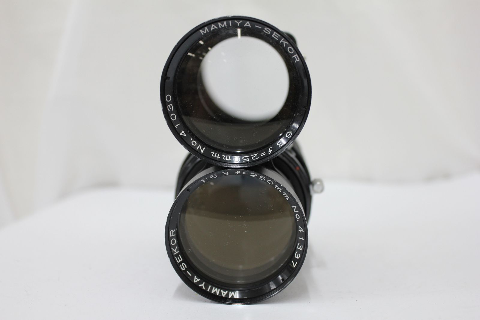 返品保証】 マミヤ Mamiya-SEKOR 250mm F6.3 前後キャップ付き 二眼