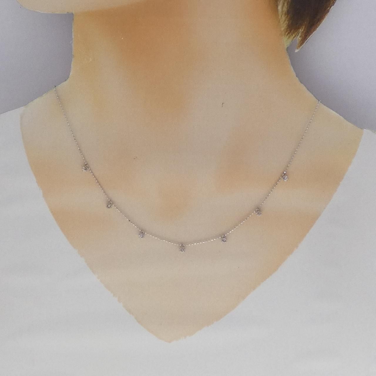 空です！0.50ct.Pt850/Pt900 ネックレス付き ダイヤモンド Pt850 Pt900 プラチナ ネックレス ダイヤモンド 0.50ct フラワー 花