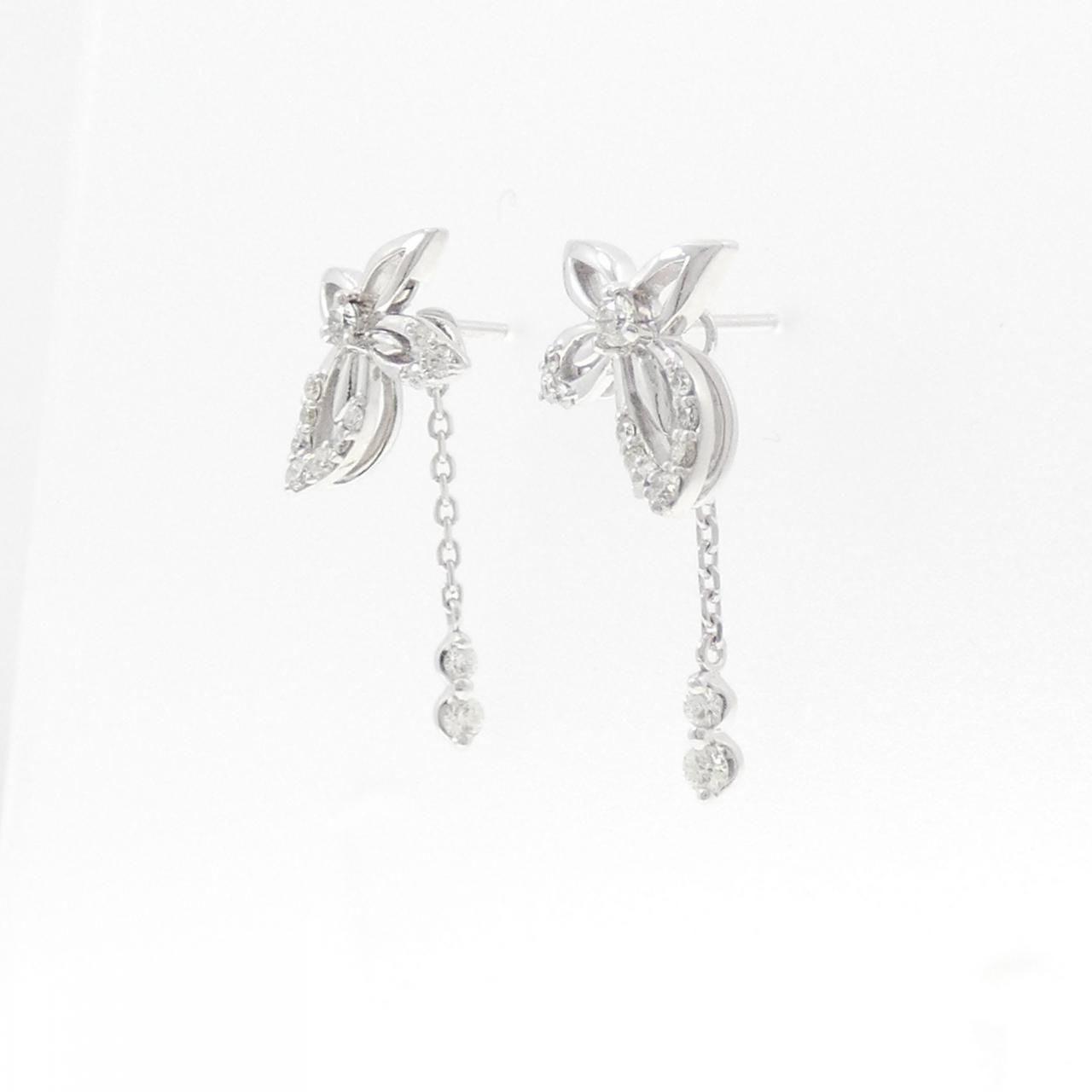 K18WG 2WAY ダイヤモンド ピアス 0.50CT - メルカリ